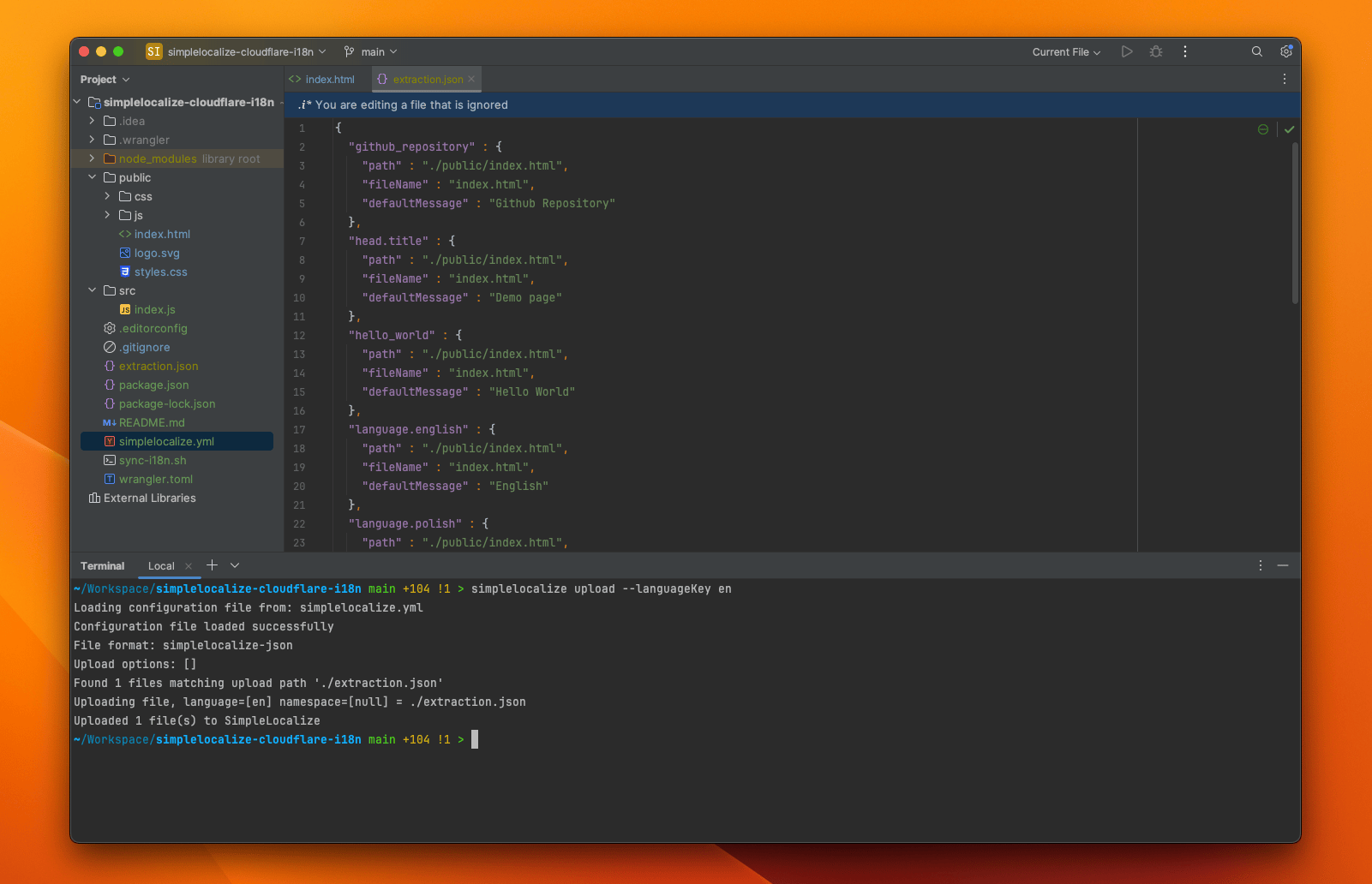 Uploading translations with CLI