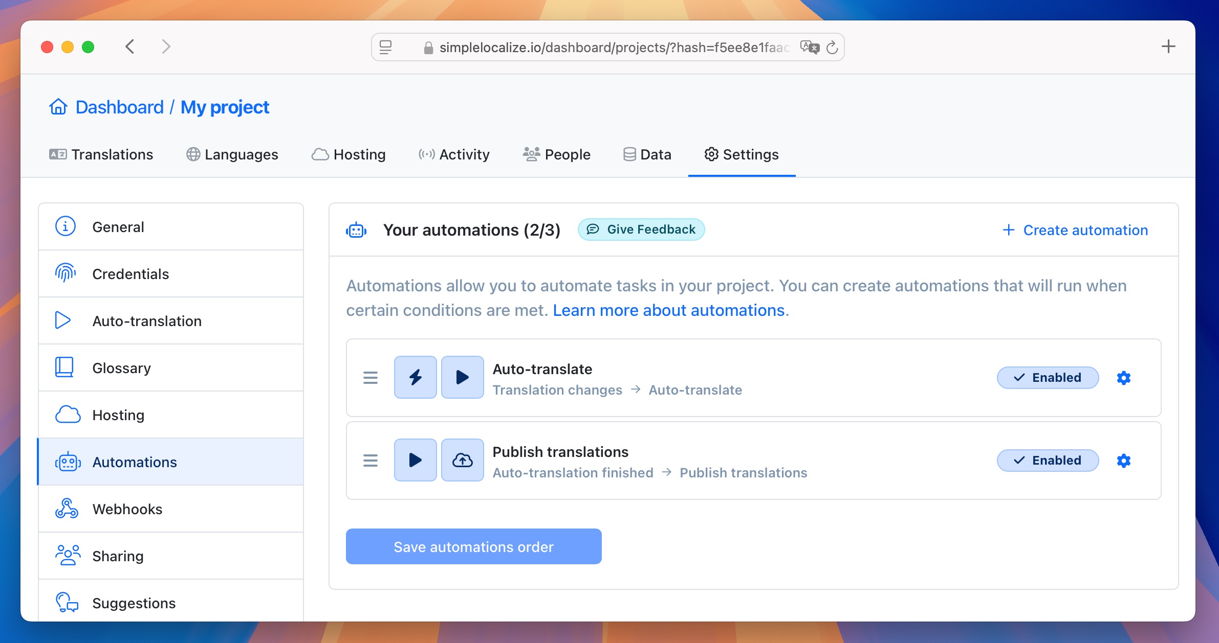 Publish translations after auto-translation