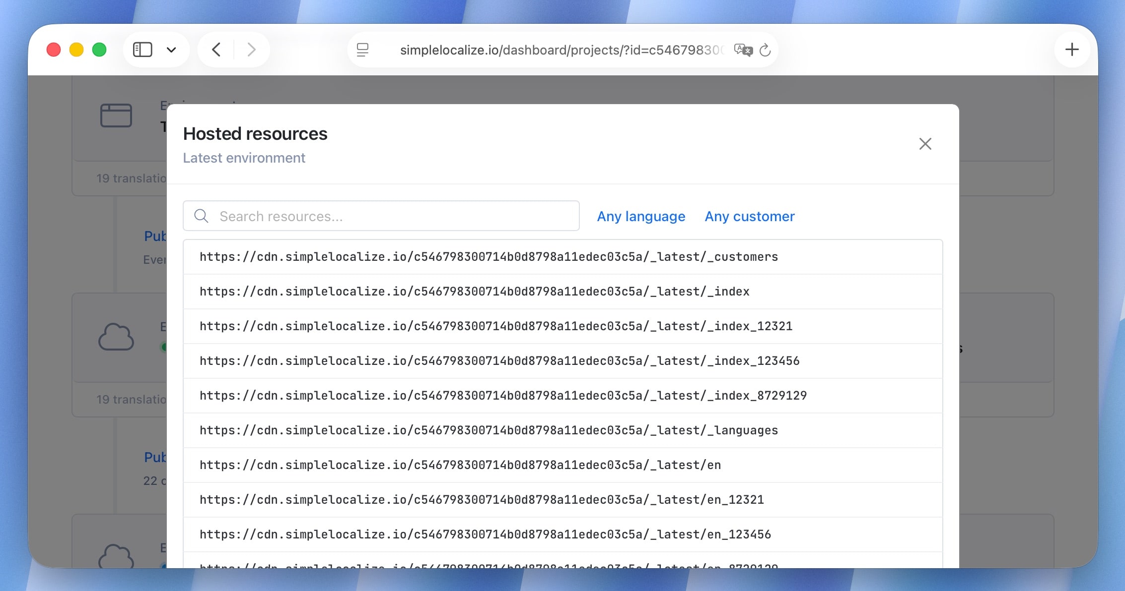 Download localization files using the SimpleLocalize CLI
