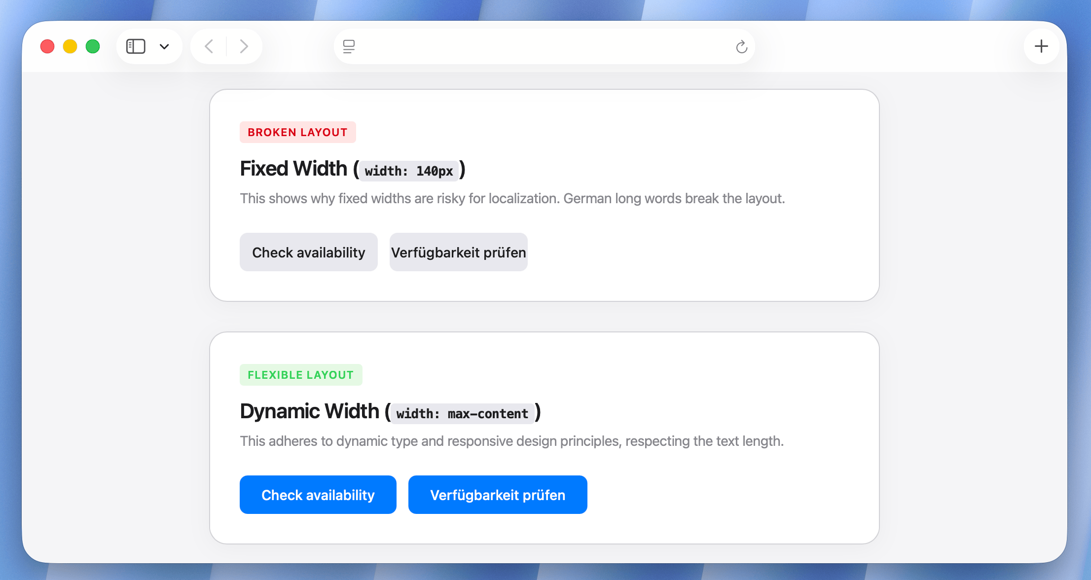 Button expansion example