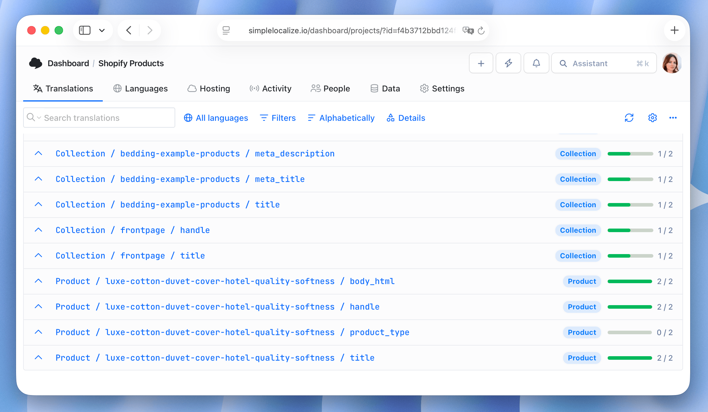 Shopify - improved translation key naming