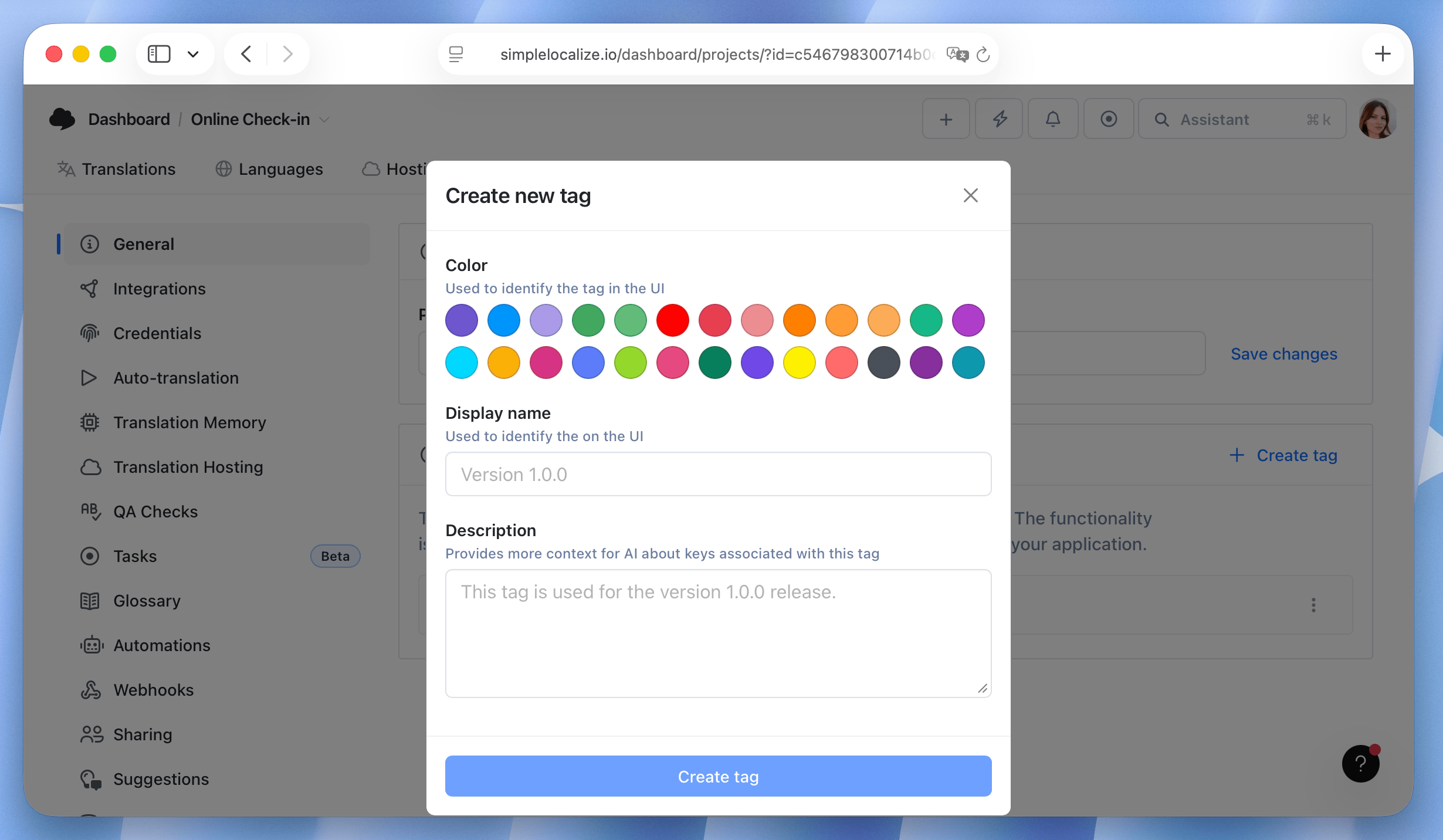 More tag colors