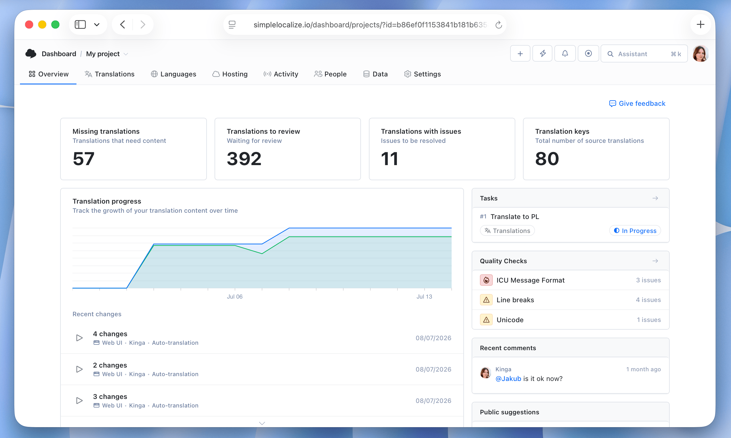 Overview: QA checks summary